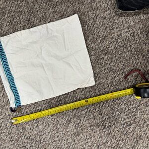 Tory Burch White and Blue Accessory Pouch